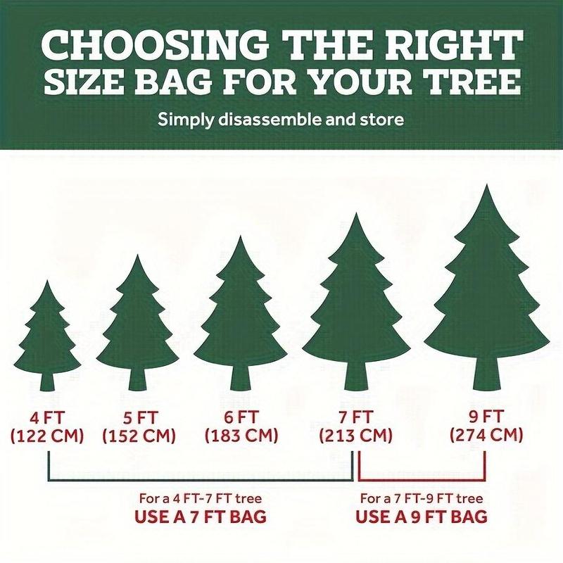 Waterproof Christmas Tree Storage Bag, 1 Count Artificial Xmas Tree Storage Bag, Large Capacity Organizer with Strong Durable Handles & Labeling Card Slot