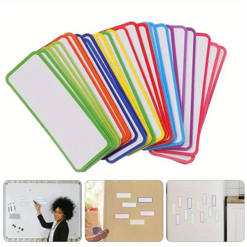 Magnetic Whiteboard Refrigerator Magnets, 27pcs set Erasable Magnetic Whiteboard Sticker, Reusable Magnetic Labels for Home Office School