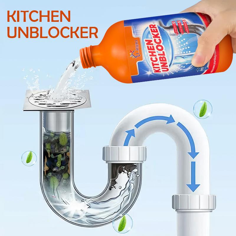 Pipe Unclogger - Kitchen Unclogger, 500ml Household Pipe Cleaner, Powerful Pipe Cleaner, Kitchen Bathroom Sink Downspout Cleaning Tool (500ml)