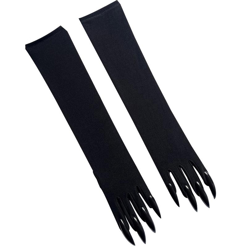 Halloween Claw Gloves Horror Wolf Cat Paw Gloves with Long Fingernails Costume Gloves for Adults