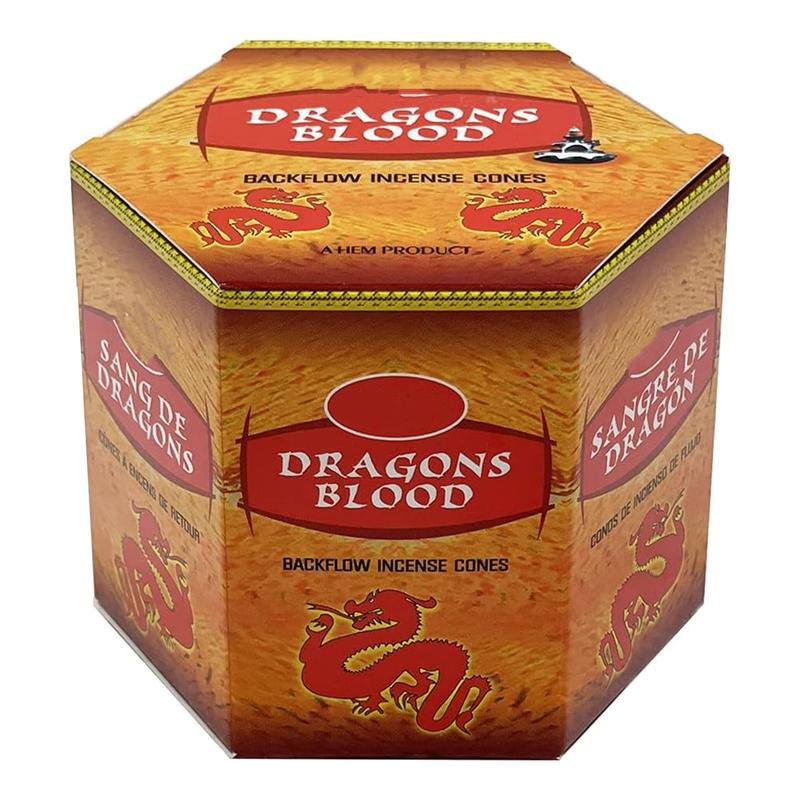 40 large Dragons Blood Hem scented backflow incense cones for waterfall aromatic smoke effect.