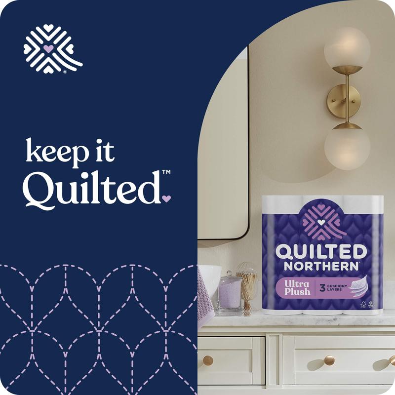 Quilted Northern Ultra Plush 3-Ply Toilet Paper, 24 Mega Rolls