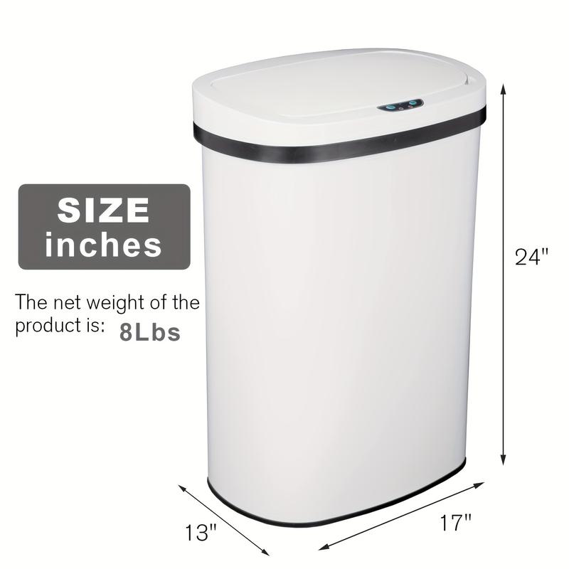 13 gallon garbage can Kitchen garbage can 50L, automatic garbage can contactless induction, suitable for office bedroom living room garbage can