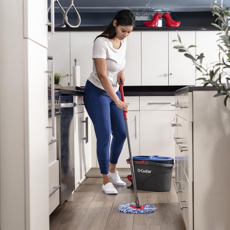 RinseClean Clean Water Spin Mop and Bucket System | Clean with Clean Water | Removes 99% of Bacteria