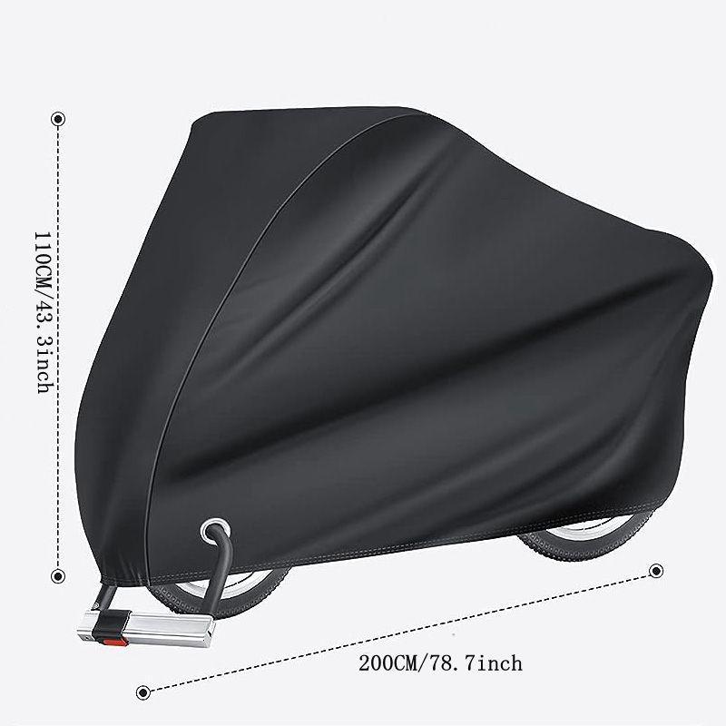 Outdoor Bike Cover, Dustproof & Windproof Bike Cover with Lock Hole, Plain Bicycle Protector for Mountain Road Electric Bike