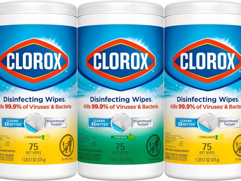 Clorox Disinfecting Wipes Value Pack, Household Essentials, 75 Count, Pack of 3 (Package May Vary)