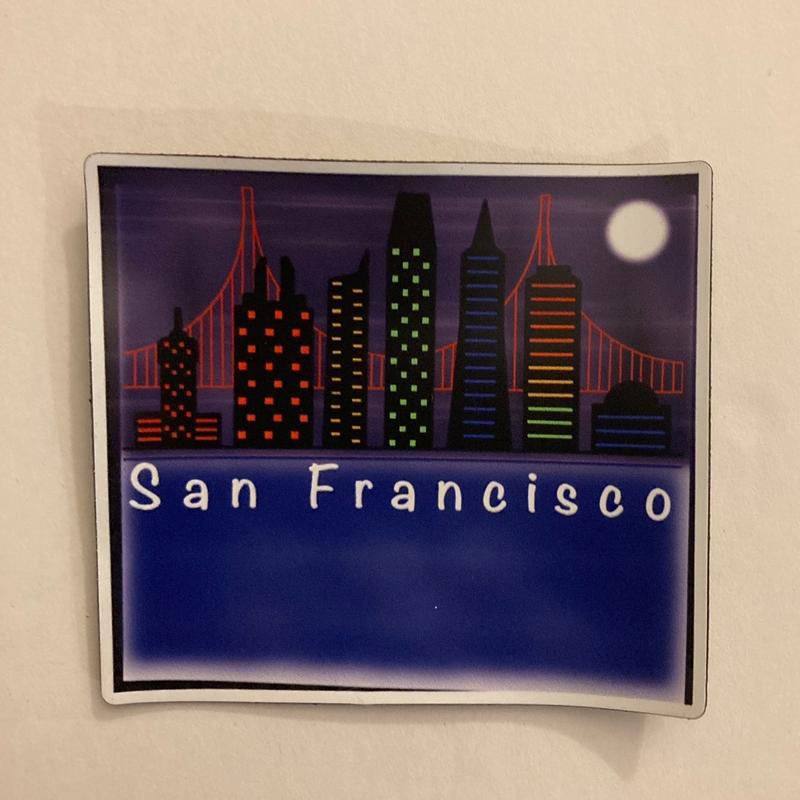 San Francisco At Night Magnet