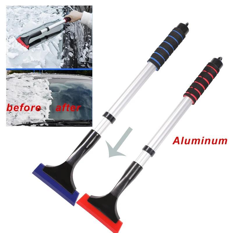 Christmas Retractable Handle Snow Shovel, Ice Scraper for Car Windshield, Scratch-Free Auto Window Snow Scraper, Professional Portable Snow Removal Tool