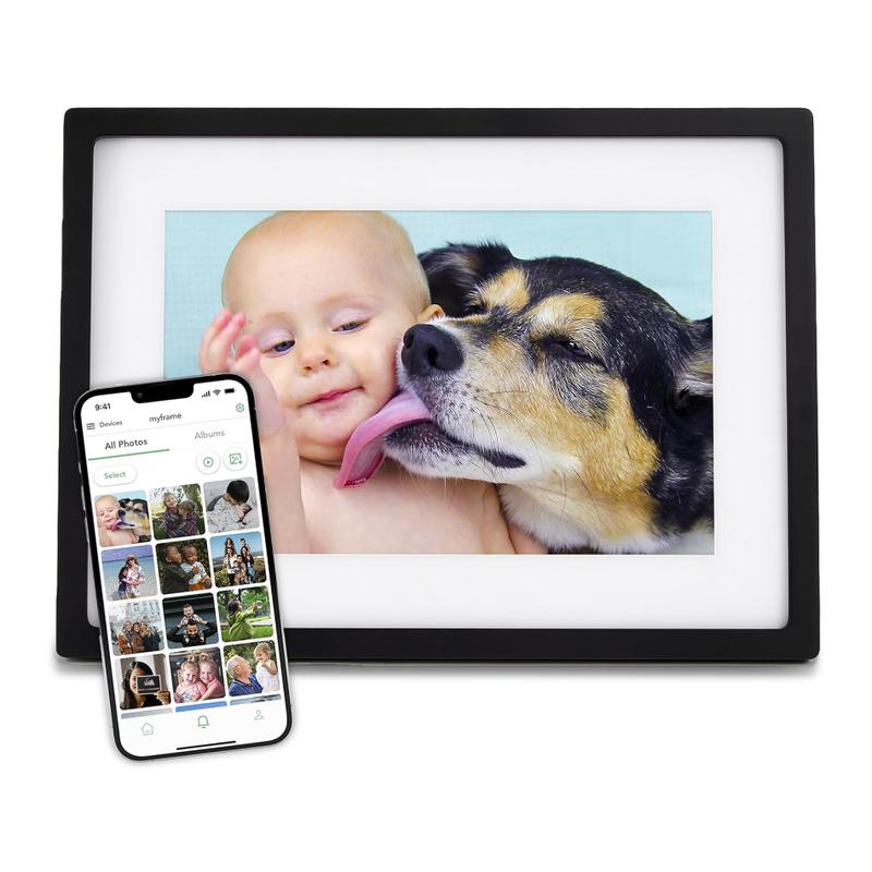  Skylight Digital Picture Frame - WiFi Enabled with Load from Phone Capability, Touch Screen Digital Photo Frame Display - Customizable Gift for Friends and Family - 10 Inch Black