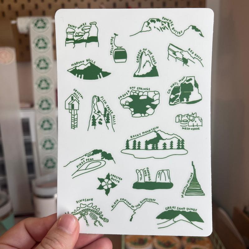 State Nature Checklist Sticker Sheets