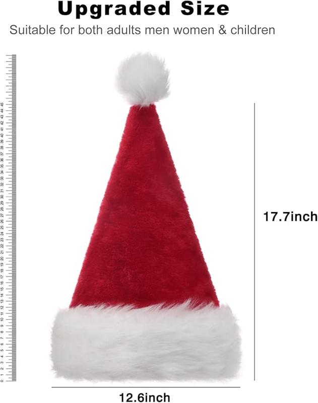 Unisex-Adult's Extra Thicken Santa Hat for Xmas Holiday with Comfort Liner