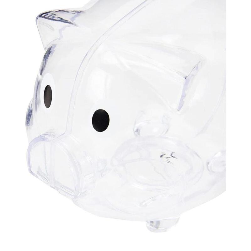 PLASTIC PIGGY BANK 5”X 4”x4