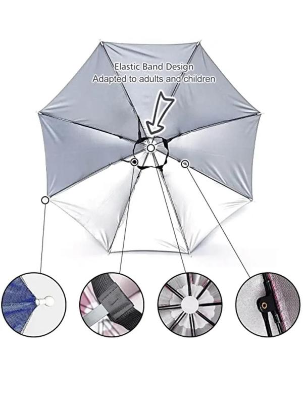 All Seasons Umbrella Hat, 2024 New Style Sun Protection Umbrella Hat for Women, Simple Hands Free Umbrella Hat for Outdoor Activities