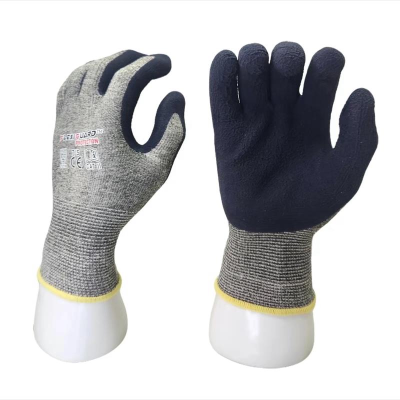 12 PAIR D-GRIP LATEX FOAM COATED GLOVES WITH COTTON LINING