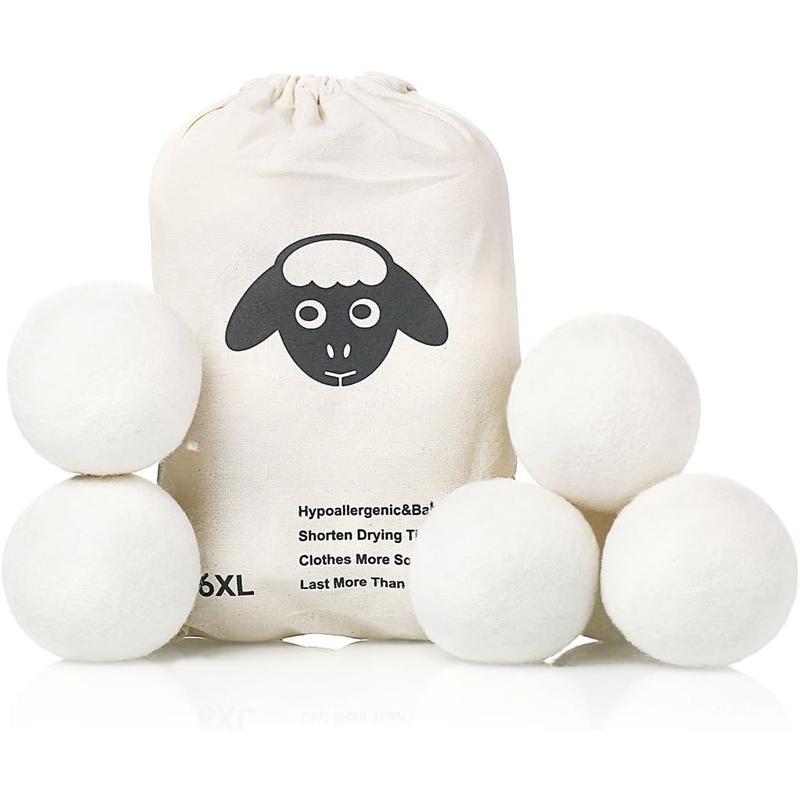 Dry ball Dark grey XL 6 pack, organic fabric softener,reduces wrinkles, naturally shortens drying time (6 Count grey XL)