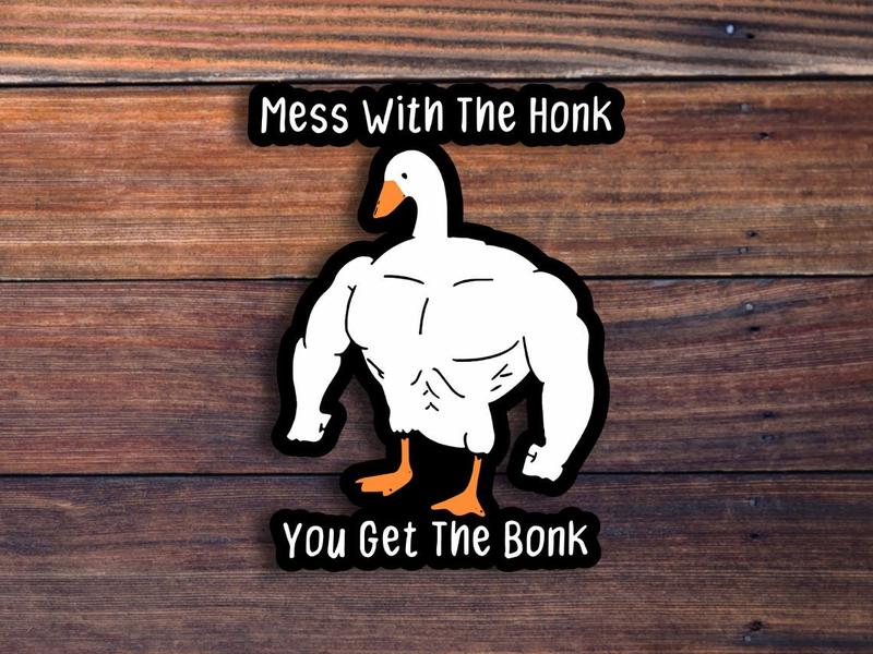 Silly Goose Sticker, Funny Sticker, Goose Sticker, Funny Meme Decal For Water Bottles, Cars, Laptops, Tumblers, Hydroflaks