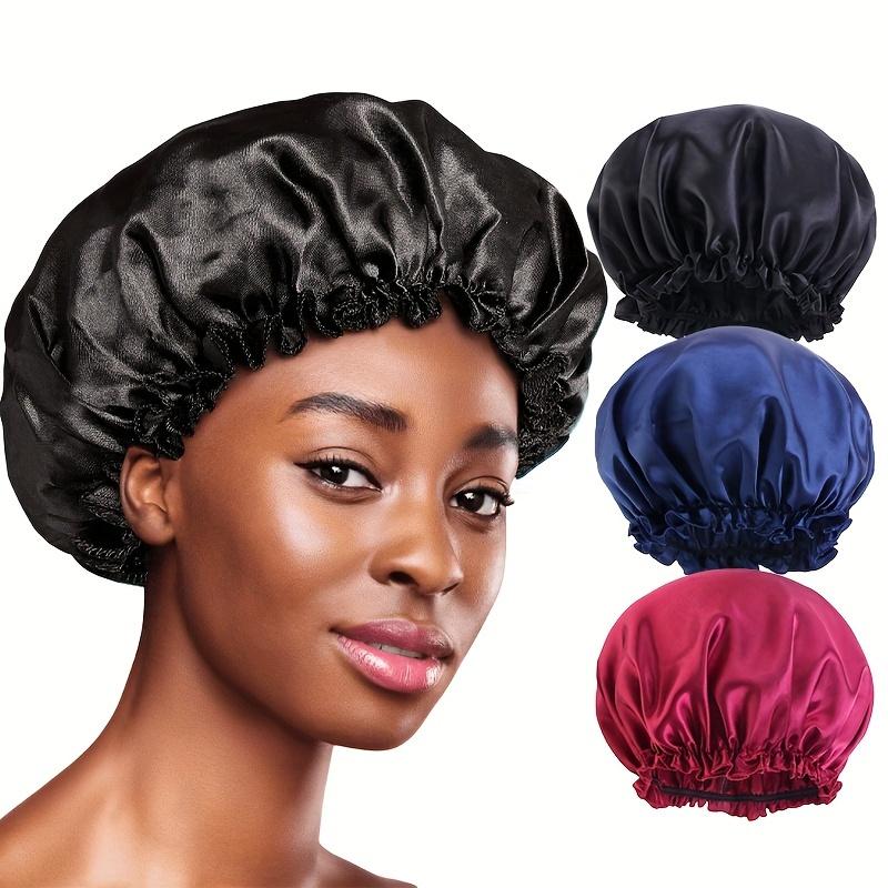 West Kiss Silky Satin Bonnet for Sleeping, Shower Hair Bonnet for Women, Bonnet for Curly Hair