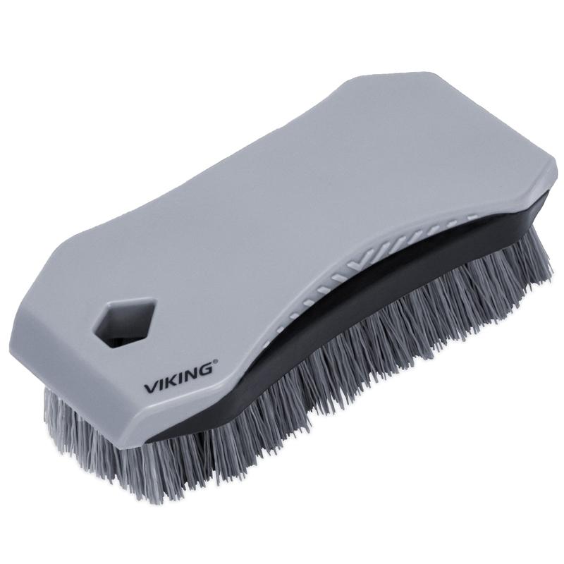 VIKING Carpet Cleaning Brush, Scrub Brush for Floor Mats, Cleaning Brush for Car and Home, Grey, 6.4 inch x 2.8 inch x 1.8 inch