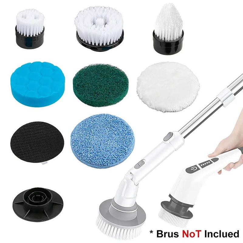 Replaceable Brush Head, 1 Set 2 Sets Replaceable Brush Head for Spin Scrubber, Cordless Spin Scrubber Power Cleaning Brush for Bathroom Floor