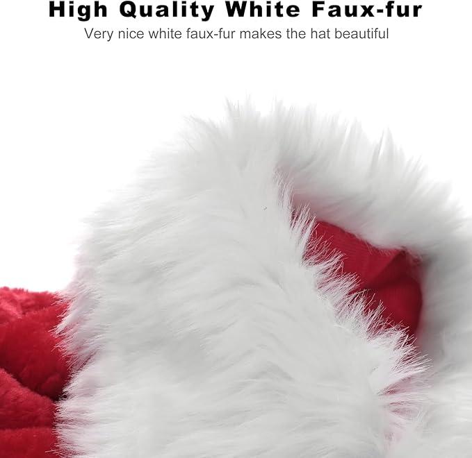 Unisex-Adult's Extra Thicken Santa Hat for Xmas Holiday with Comfort Liner