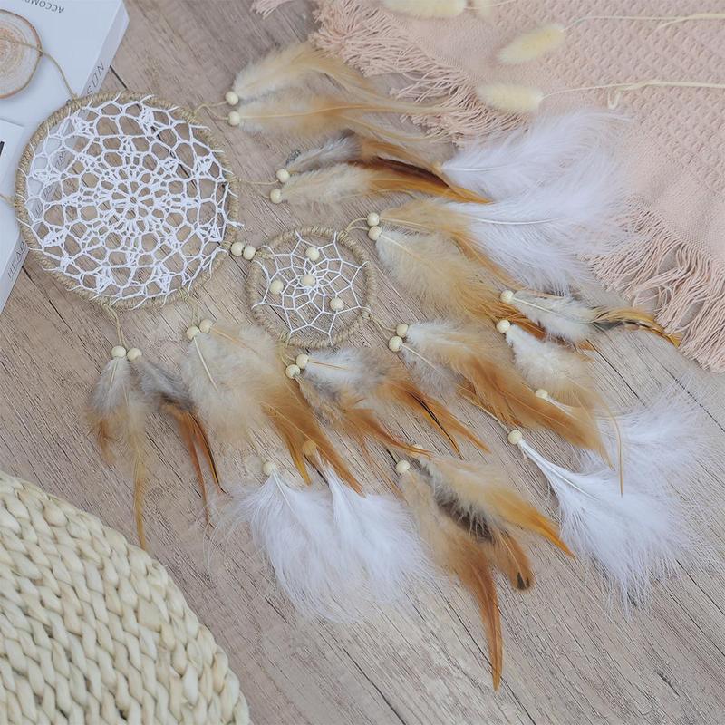 Exquisite Bohemian Style Dream Catcher, 5 Counts set Creative Hanging Decor, Wall Hanging Ornament for Home Living Room Courtyard Decoration