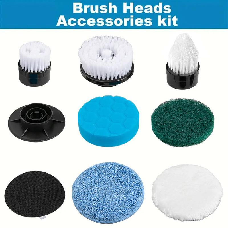 Replaceable Brush Head, 1 Set 2 Sets Replaceable Brush Head for Spin Scrubber, Cordless Spin Scrubber Power Cleaning Brush for Bathroom Floor