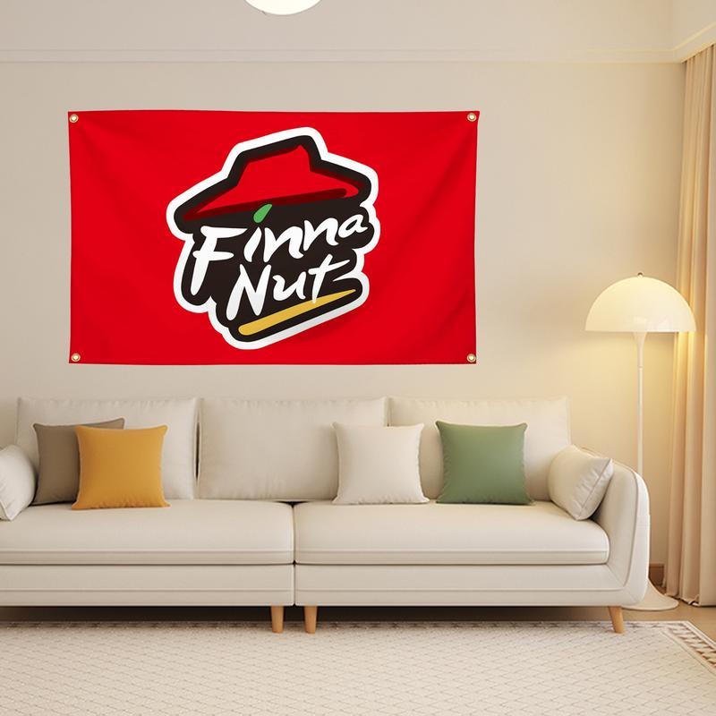 Finna Nut Banner Flag 3*5FT Fun Flags for Room Girls Bedroom College Dormitory Flag Wall Art Decoration Banner Gift