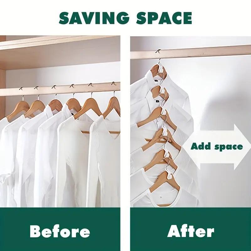 Clothes Hanger Connector Hooks, 100pcs Space Saving Hanger Extenders Clips, Magic Hanger Hooks, Home Organizers for Closet