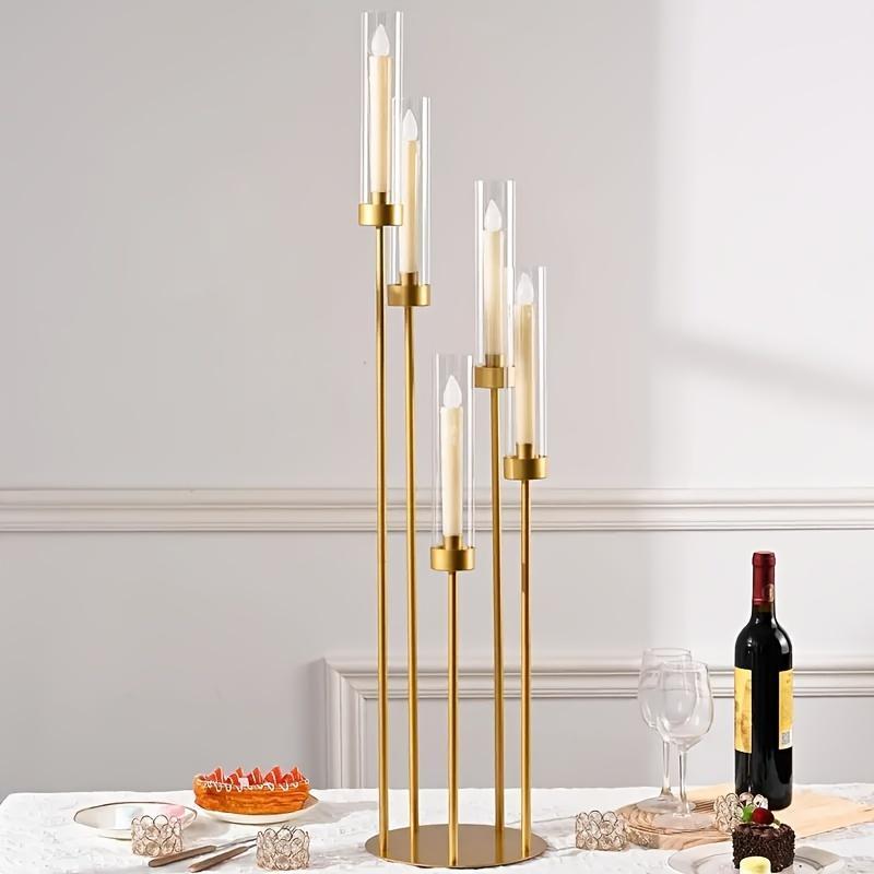 5-arm Floor Candelabra, 1 Count Tabletop LED Candle Holder, Centerpiece for Wedding, Home Party Decor, Home Decor Supplies