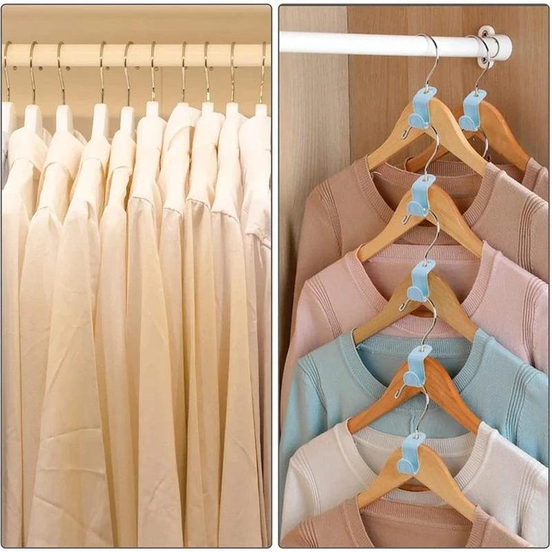 40 PCS Clothes Hanger Connector Hooks Closet Organizer Space Saving Clip - Durable & Eco-Friendly Material - Hanging, Plastic