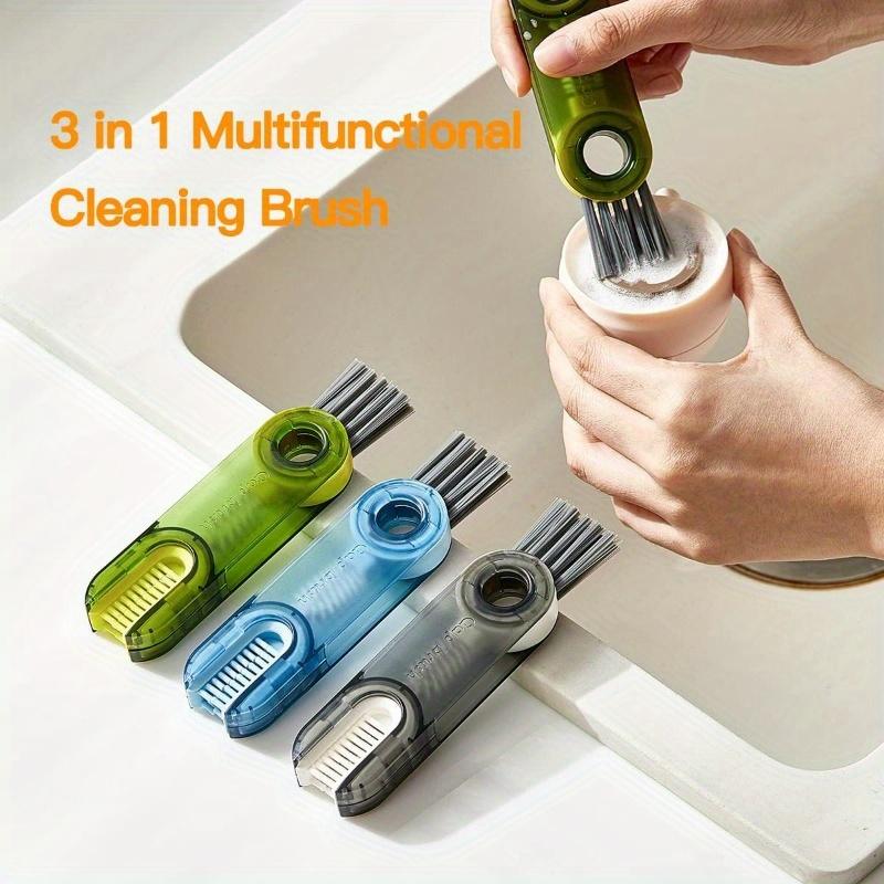 4pcs Cleaning Brush Set for Water Bottles Cup Multifunctional Water Bottle Cleaner Brush Cup Cover Groove Gap Cleaner Kitchen Dish Brush Home Cleaning Tools