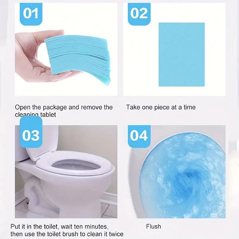 Toilet Cleaner Sheet, 30pcs set Toilet Bowl Cleaner, Stain & Odor Eliminator, Household Cleaning Supplies for Home & Holiday Use