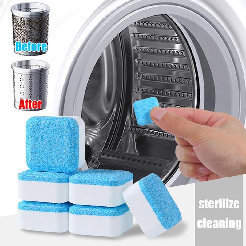 Washing Machine Cleaner Descaler, 12pcs box Deep Cleaning Tablets for Washing Machine, Household Cleaning Tools Supplies, 2024 Home Bundles