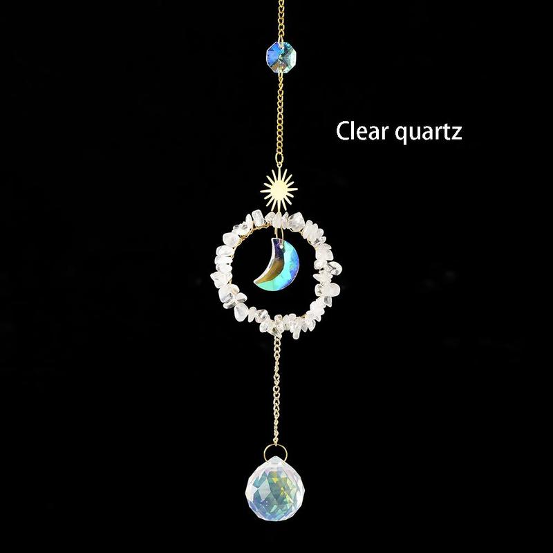 Moon Decor Sun Catcher, 1 Count Creative Colorful Hanging Pendant, Garden Decoration for Home Yard Room, Housewarming Gifts