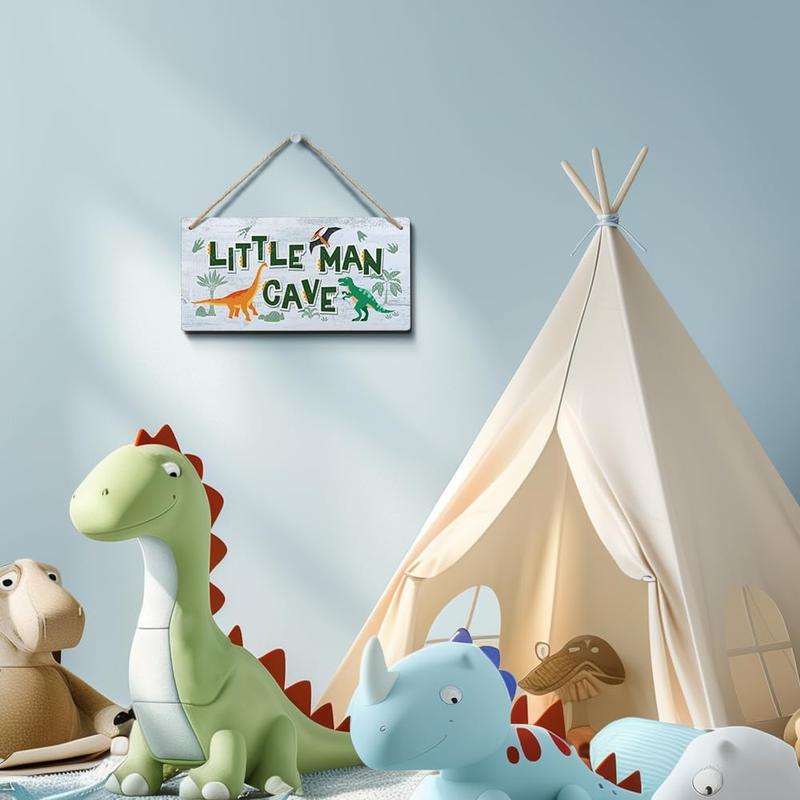 Dinosaur Room Decor for Boys-Little Man Cave Sign 6