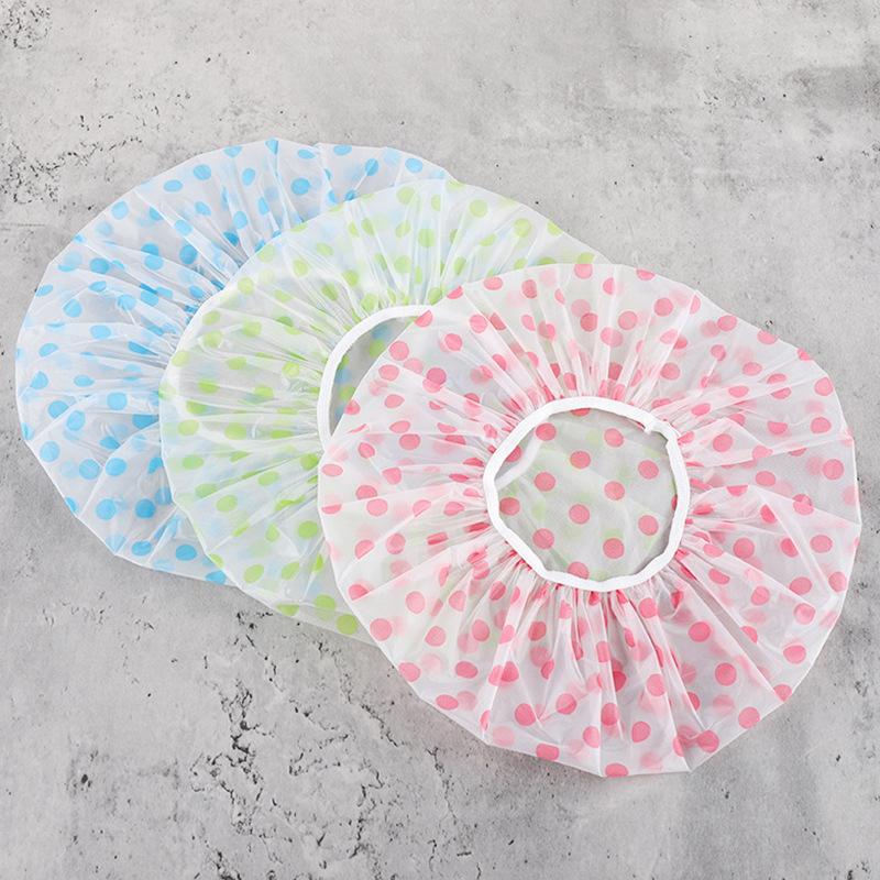 Thickened Shower Cap For Women Waterproof Bathing Household Shower Drying Cap Quick Universal Disposable PEVA