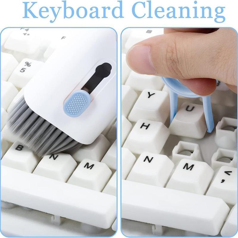 7-in-1 Keyboard Cleaning Tool for Fall Gift, Multifunctional Dust Removal Brush for Phone, Earphone, Computer, Laptop, Watch, Camera, Lens, Professional Cleaning Pen, Portable Earbuds Cleaning Gadgets, Earphone Cleaning Keyboard Kit, Cleaner Remover