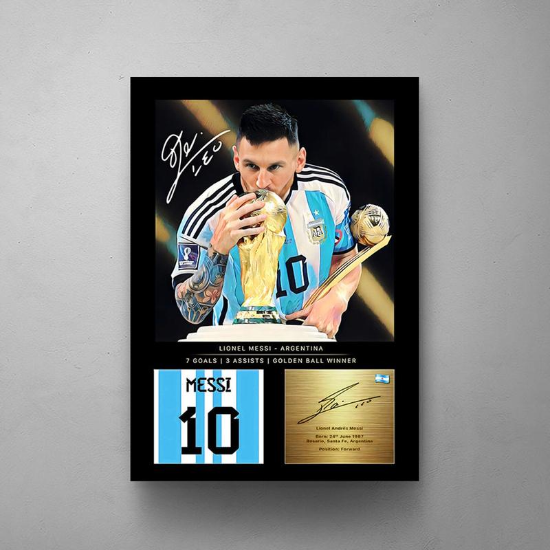 La Pulga 10 Poster, M10, Inspirational Wall Art, Messi Poster, Pop Culture Icon, Football Legends Art, Messi Gift, Sport Home Decor Painting Wall Art, Home Decor Posters