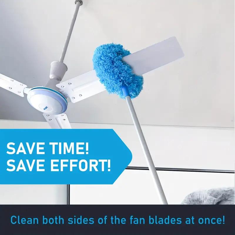 1 Ceiling fan cleaner with extension pole, retractable and reusable cleaning dust collector, suitable for cleaning bookshelves, doors and window tops - the perfect cleaning tool o cedar linoleum floor temple  aprons cotton pads mopcleaner square spinmop